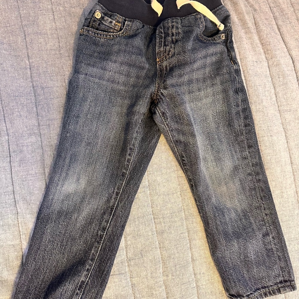 GAP Kids Dark Blue Slim Denim Pull On Jeans with Elastic Waistband